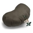 Kapok zafu halvmne meditationskudde - Dark Olive